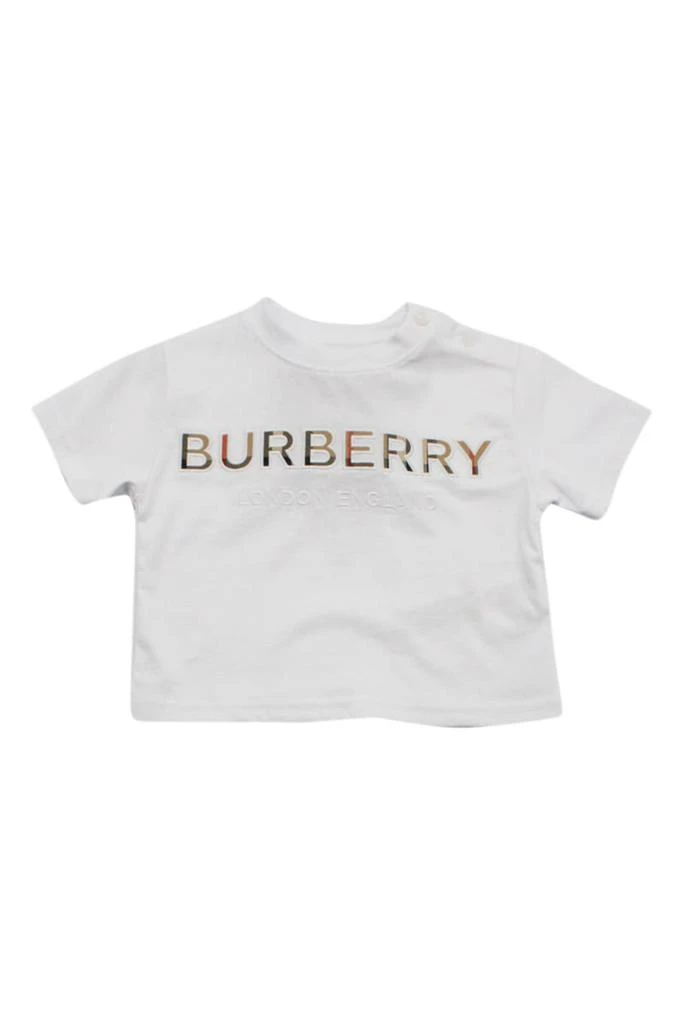 商品Burberry|Burberry Short Sleeve Crewneck T-shirt In Stretch Cotton With Embroidered Logo,价格¥1091,第1张图片