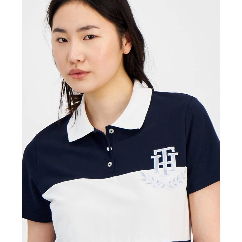 商品Tommy Hilfiger|Women's Logo Appliqué Colorblocked Polo Shirt,价格¥452,第3张图片详细描述