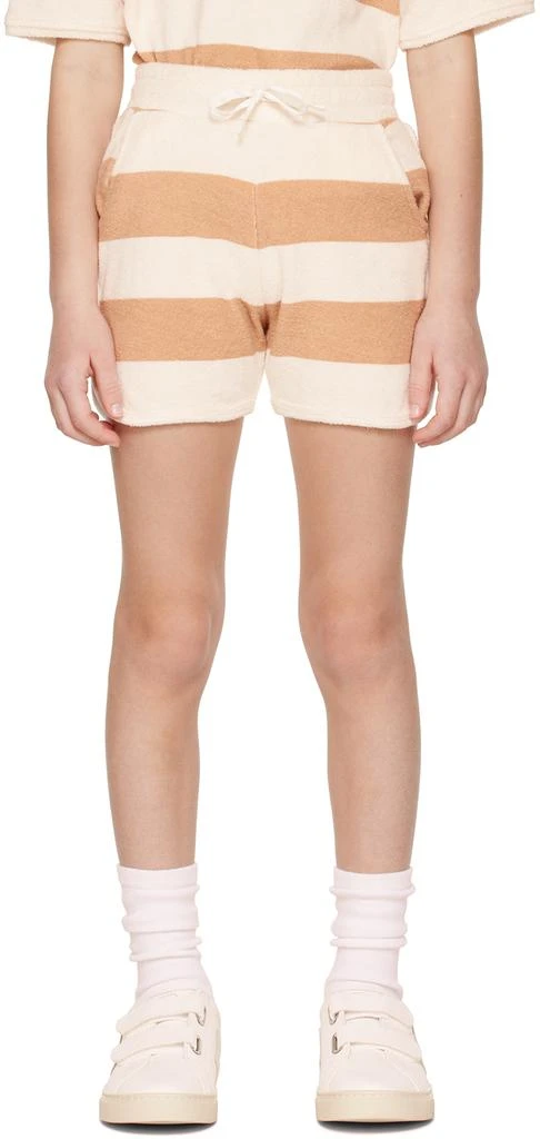 商品Daily Brat|Kids Brown & White Striped Shorts,价格¥157,第1张图片