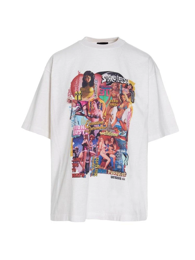 商品We11done|We11done Movie Collage Print Crewneck T-Shirt,价格¥1218,第1张图片