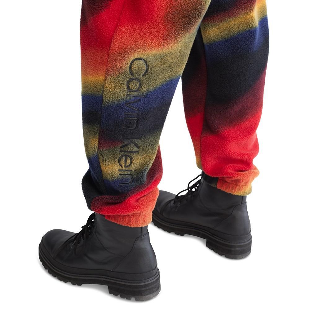 商品Calvin Klein|Men's Relaxed-Fit Printed Sherpa Joggers,价格¥691,第5张图片详细描述