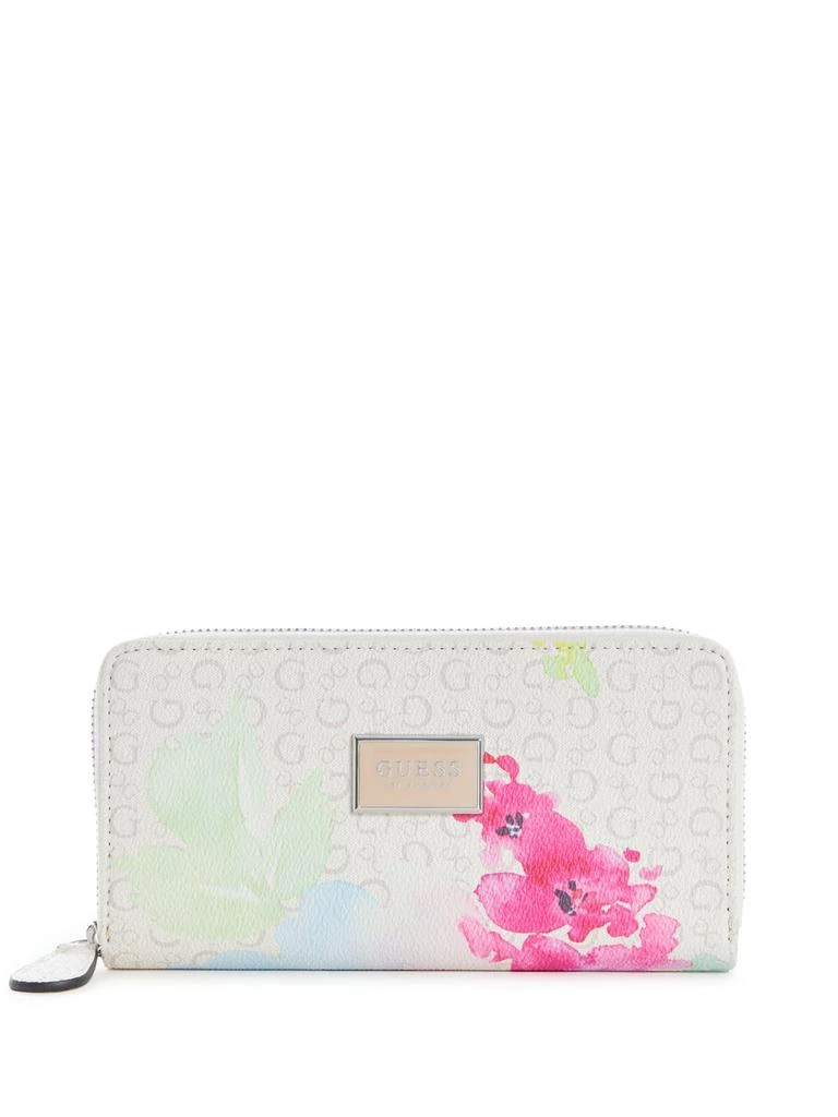 Abree Logo Floral Saffiano Medium Zip-Around Wallet 商品