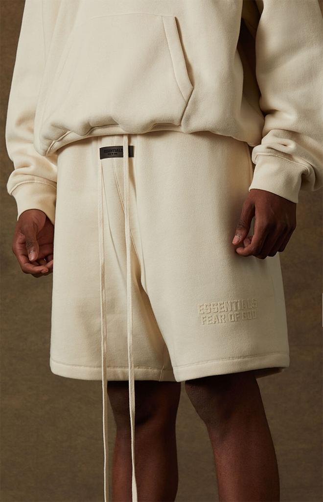 男女同款 米白色 针织休闲短裤商品第5张图片规格展示
