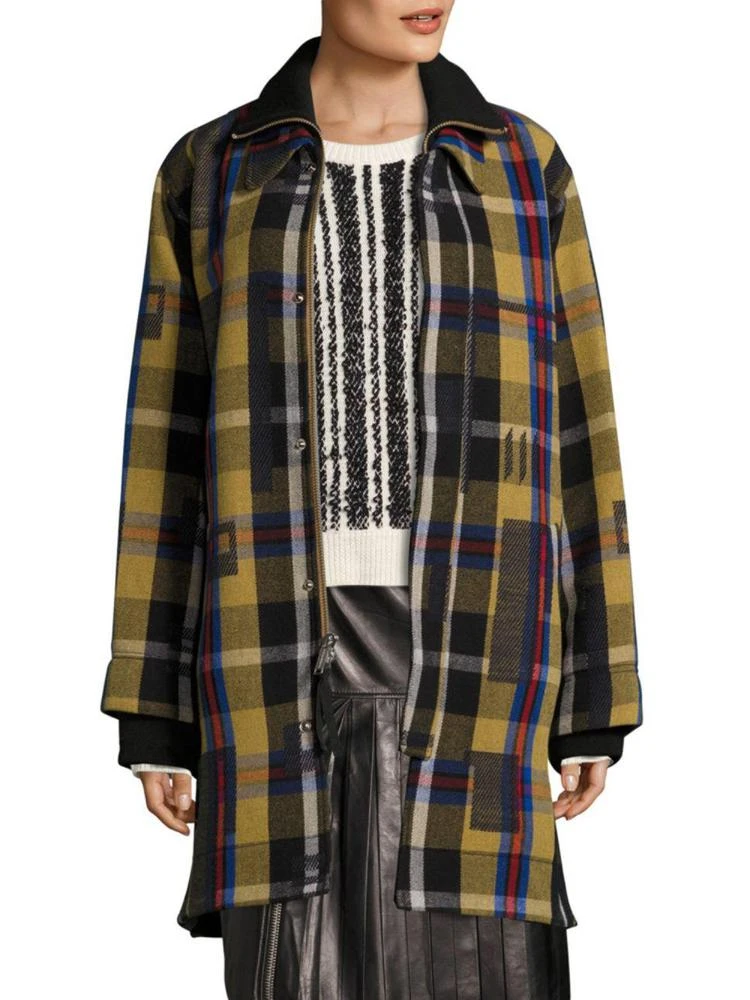 商品Public School|Elanor Wool Plaid Two-Fer Coat,价格¥2912,第1张图片