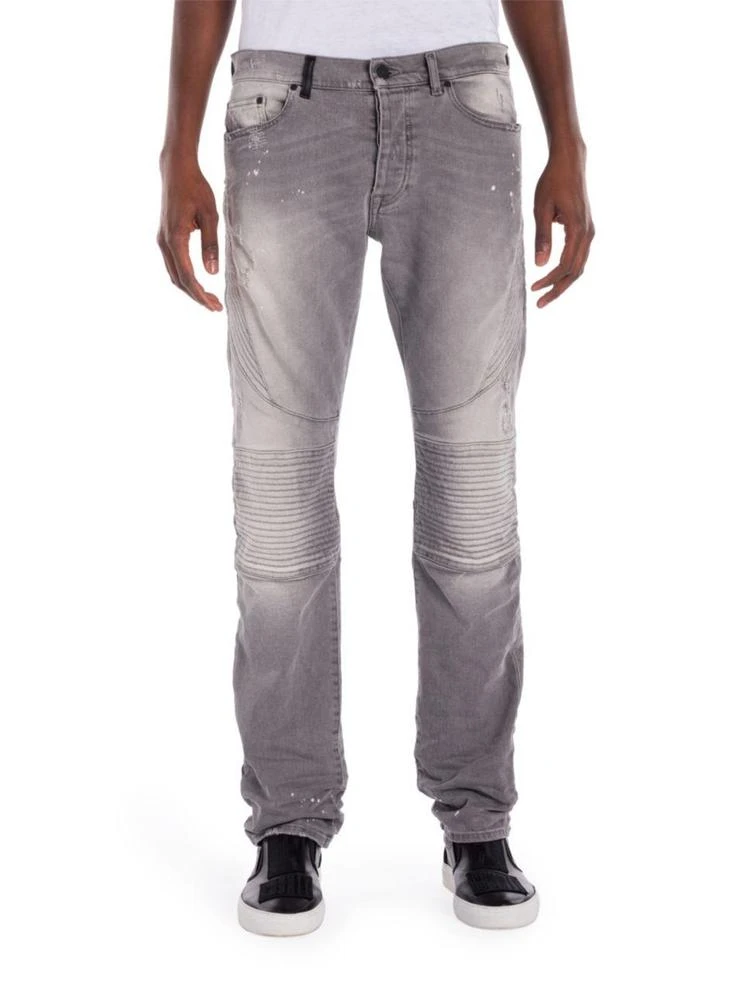 商品Marcelo Burlon|Biker Fit Embroidered Jeans,价格¥1215,第1张图片