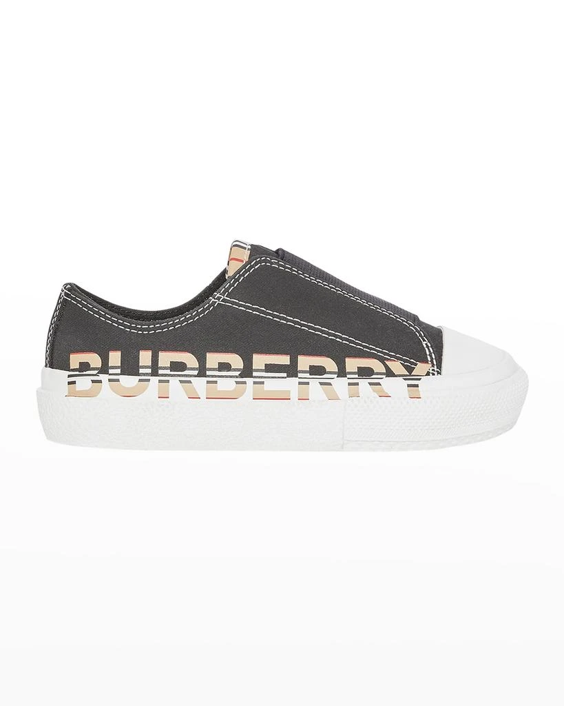 商品Burberry|Kid's Larkhall Icon Stripe Logo Canvas Sneakers, Baby/Toddlers,价格¥874,第1张图片