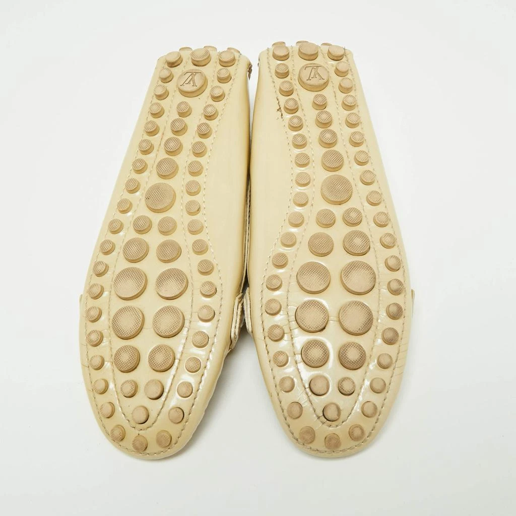 Louis Vuitton Cream Patent Leather Oxford Loafers Size 37 商品