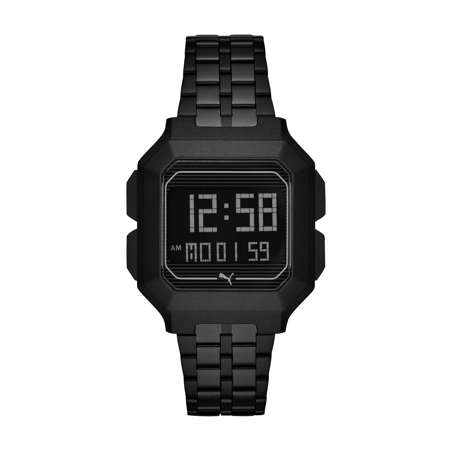 商品Puma|彪马（Puma）Remix P5017黑色塑料自动上链时尚男士手表,价格¥548,第1张图片