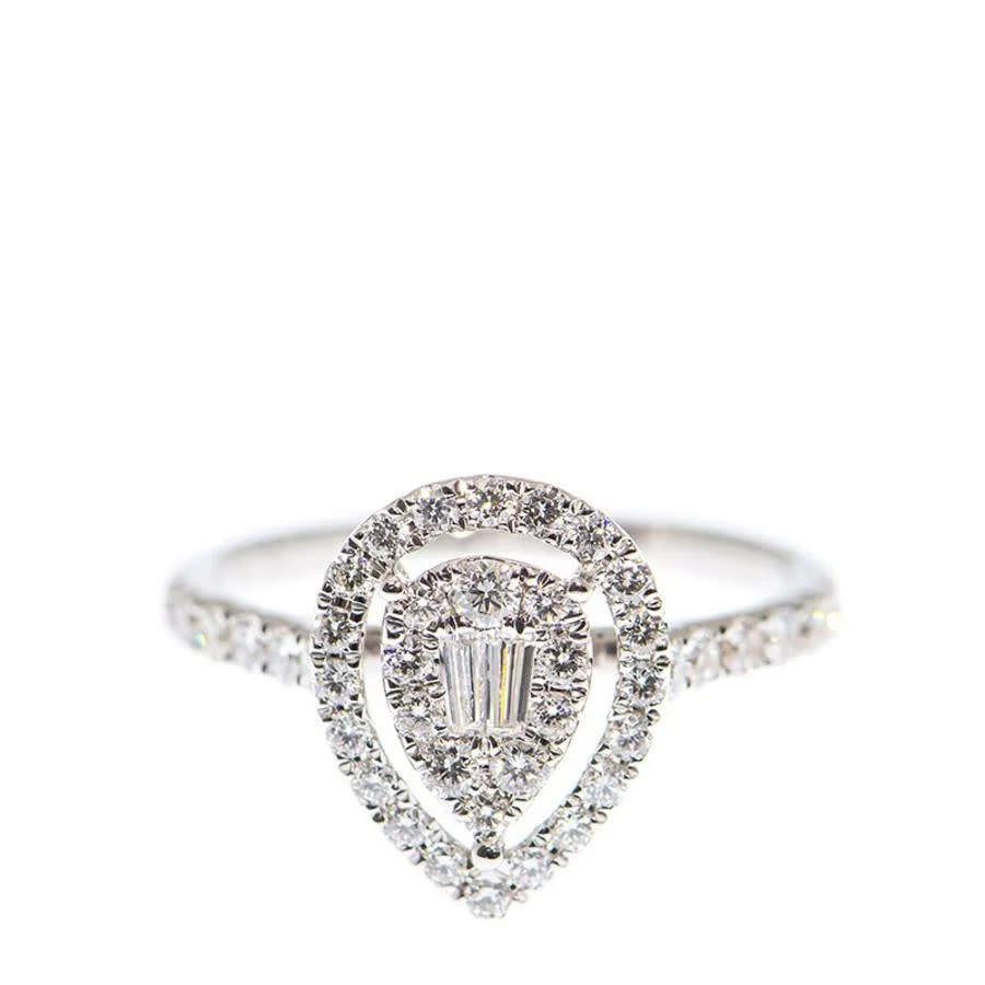 商品J Collection|New J Collection Fine Jewellery Ring W / Diamond42 Rddi 0.61 Ct2 Ditapa 0.07 Ct18kw 2.52 Gm 18kt White Gold Silver,价格¥9750,第1张图片