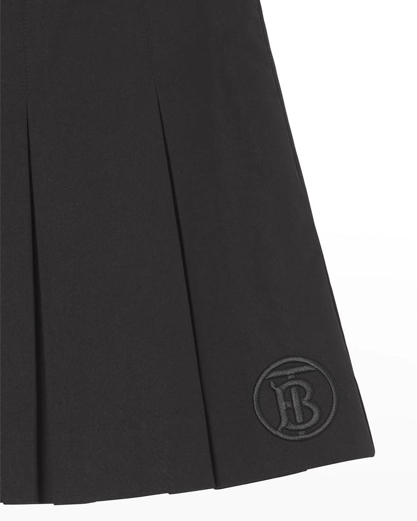 商品Burberry|Girl's Gaya Pleated TB Embroidered Skirt, Size 3-14,价格¥720,第4张图片详细描述