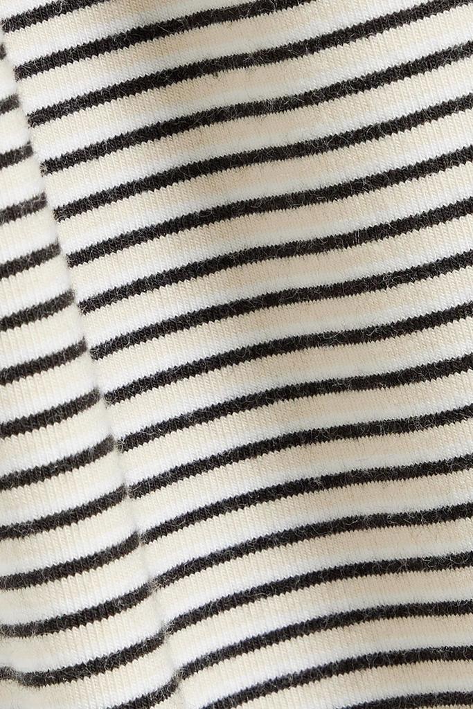 Cherryal striped stretch Pima cotton and modal-blend jersey midi dress商品第4张图片规格展示