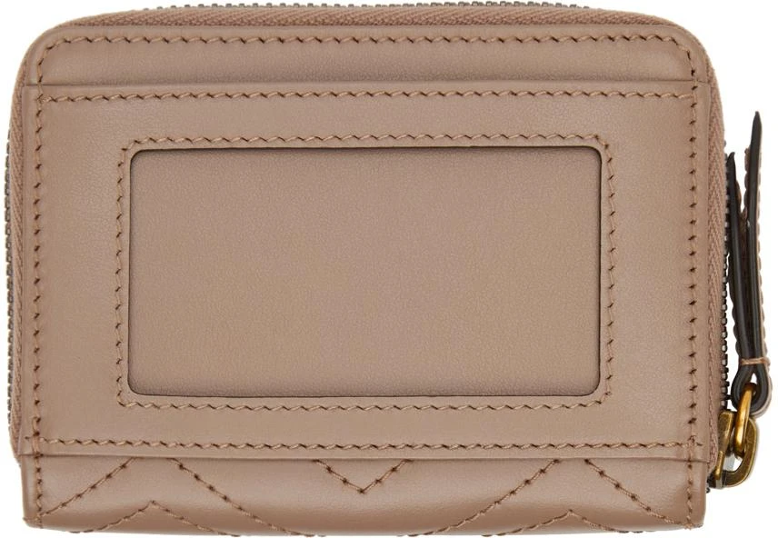 商品Gucci|Taupe GG Marmont Matelassé Zip Card Holder,价格¥4646,第2张图片详细描述