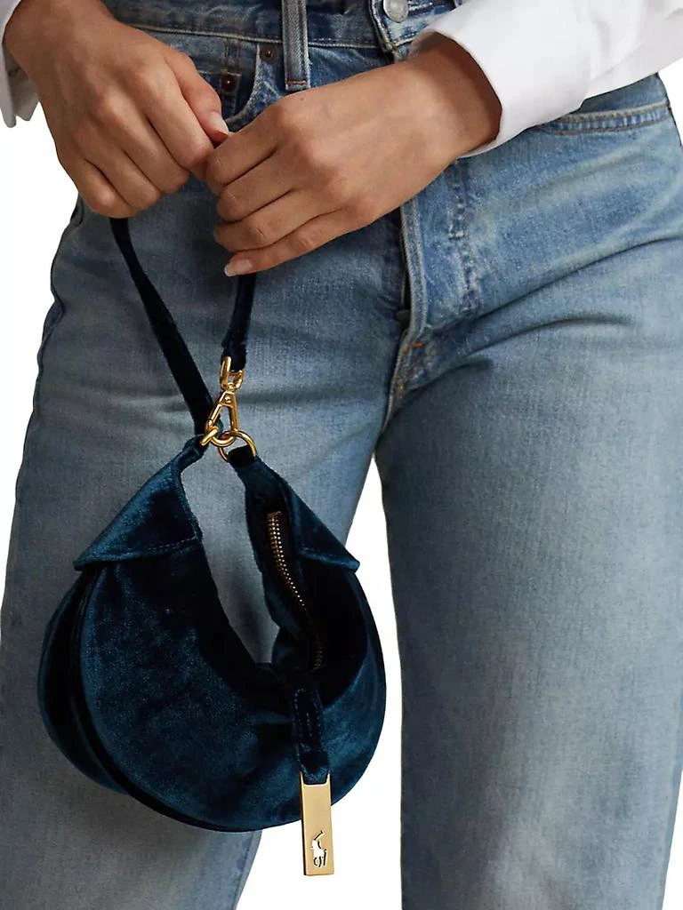 商品Ralph Lauren|Mini Polo ID Velvet Shoulder Bag,价格¥3732,第3张图片详细描述
