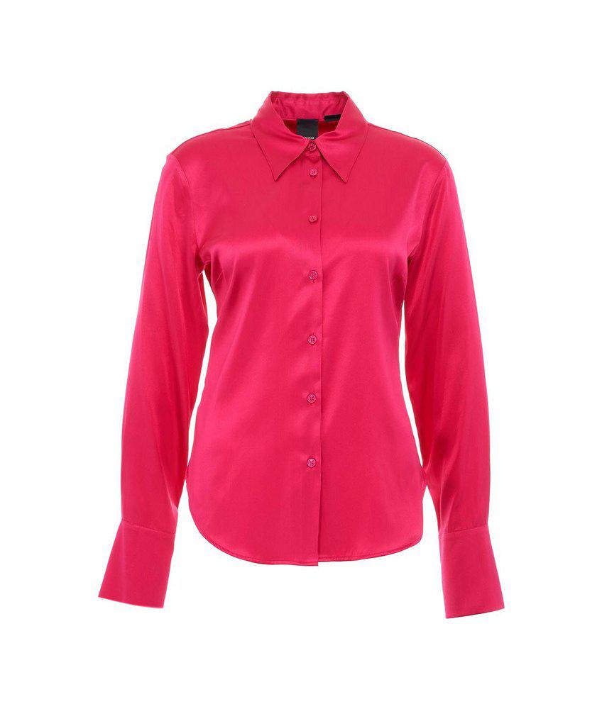 Pinko Long Sleeved Satin Shirt商品第1张图片规格展示