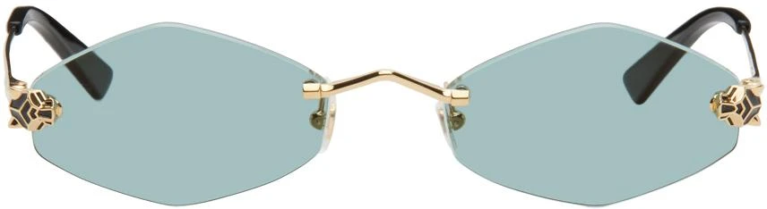 商品Cartier|Gold Oval Sunglasses,价格¥9720,第1张图片
