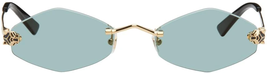 商品Cartier|Gold Oval Sunglasses,价格¥10198,第1张图片