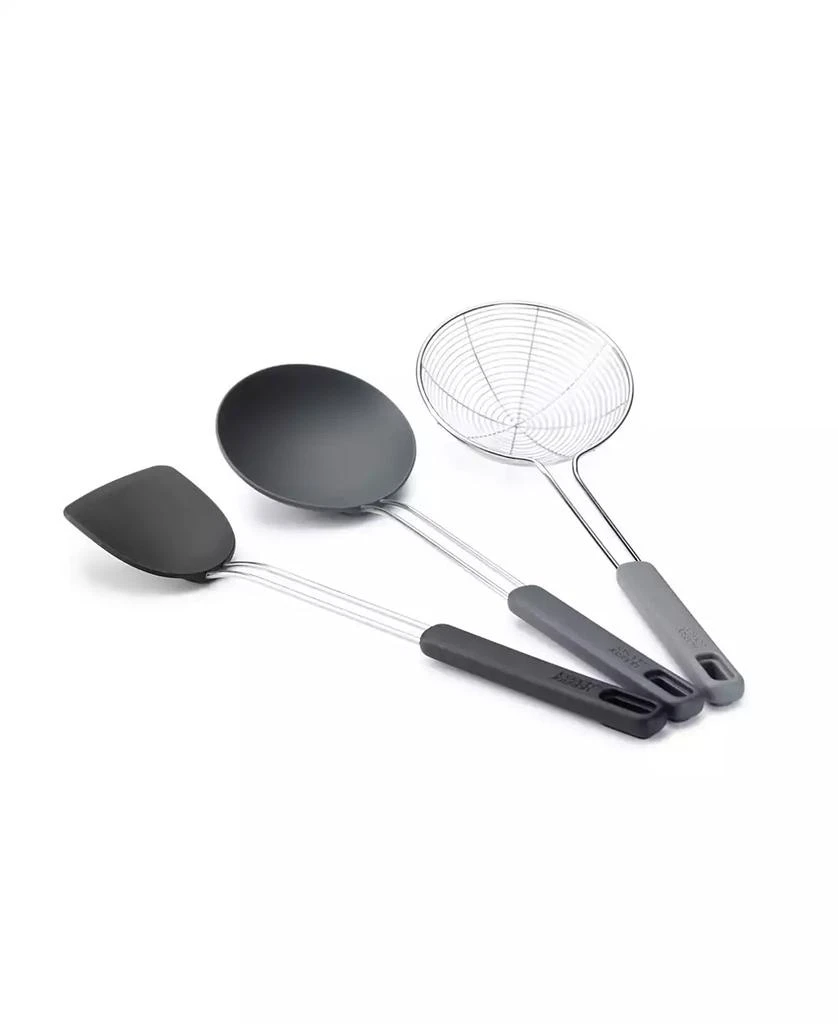 商品Joseph Joseph|Nest Fusion Compact 3-Piece Wok Silicone Turner, Silicone Spoon and Wire Skimmer Set,价格¥300,第1张图片