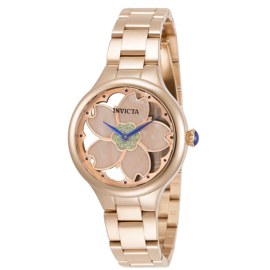 Invicta Wildflower Rose Gold-tone Dial Quartz Ladies Watch 32089商品第1张图片规格展示