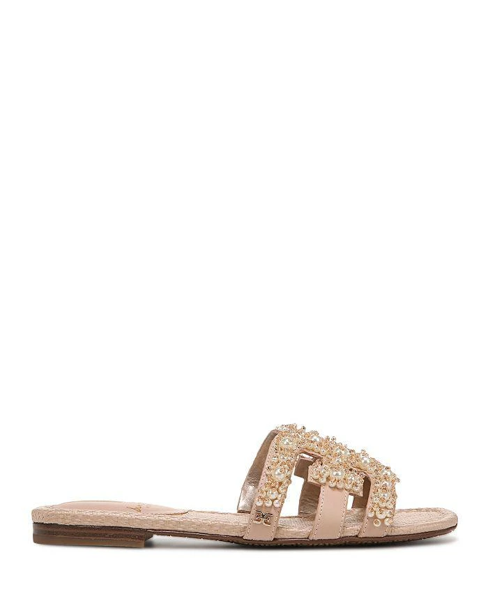 商品Sam Edelman|Women's Bay Perla Square Toe Embellished Slide Sandals,价格¥630,第2张图片详细描述