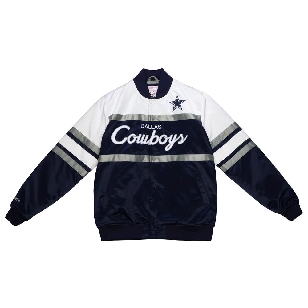 商品Mitchell & Ness|Special Script Heavyweight Satin Football Jacket,价格¥375,第1张图片