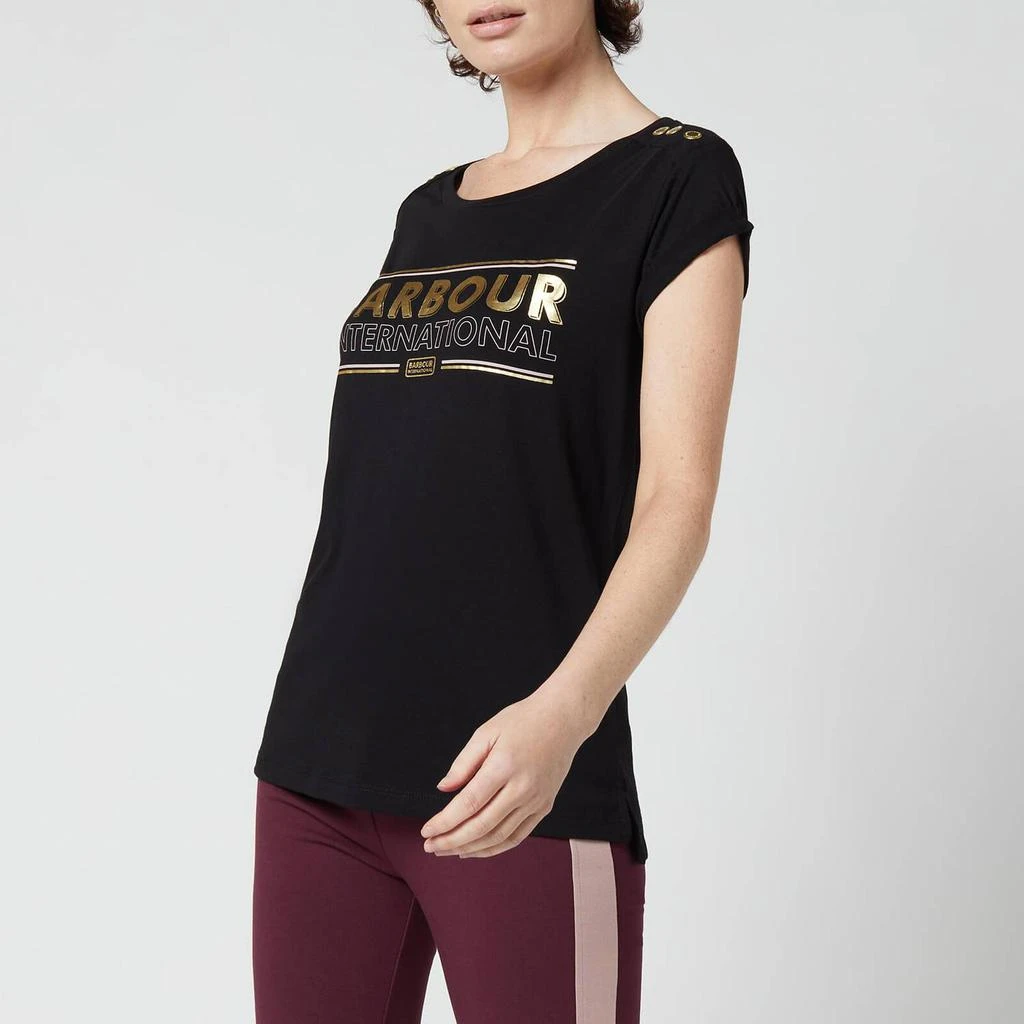商品Barbour|Barbour International Women's Montegi T-Shirt - Black,价格¥102,第1张图片