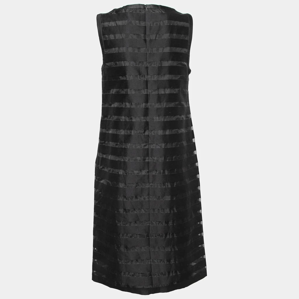 商品[二手商品] Max Mara|Max Mara Studio Black Cotton And Paneled Mesh Shift Dress M,价格¥1422,第2张图片详细描述