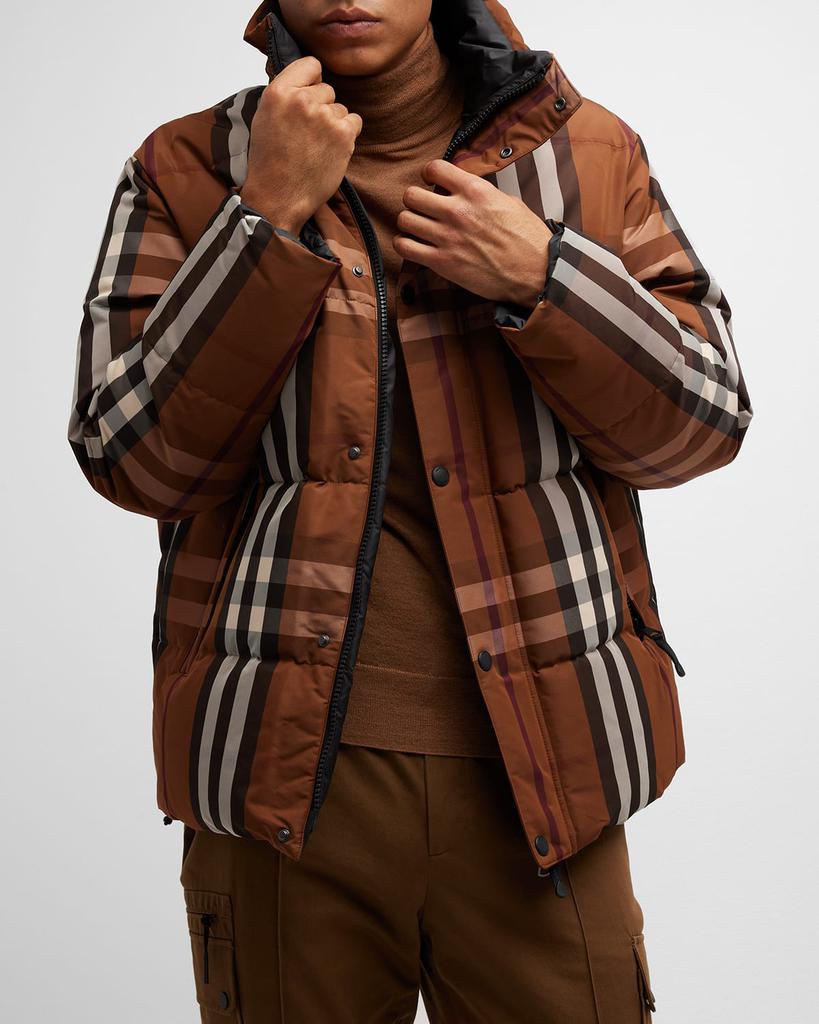 Men's Digby Check Puffer Jacket商品第5张图片规格展示