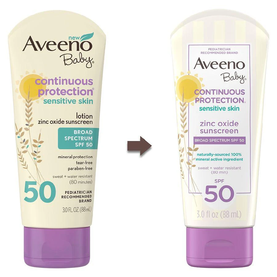 商品Aveeno|宝宝矿物防晒乳 SPF50 88ml,价格¥117,第2张图片详细描述