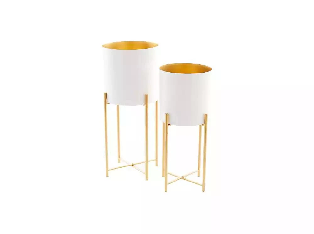 商品CosmoLiving|by Cosmopolitan Contemporary Planters with Stand, Set of 2,价格¥838,第1张图片
