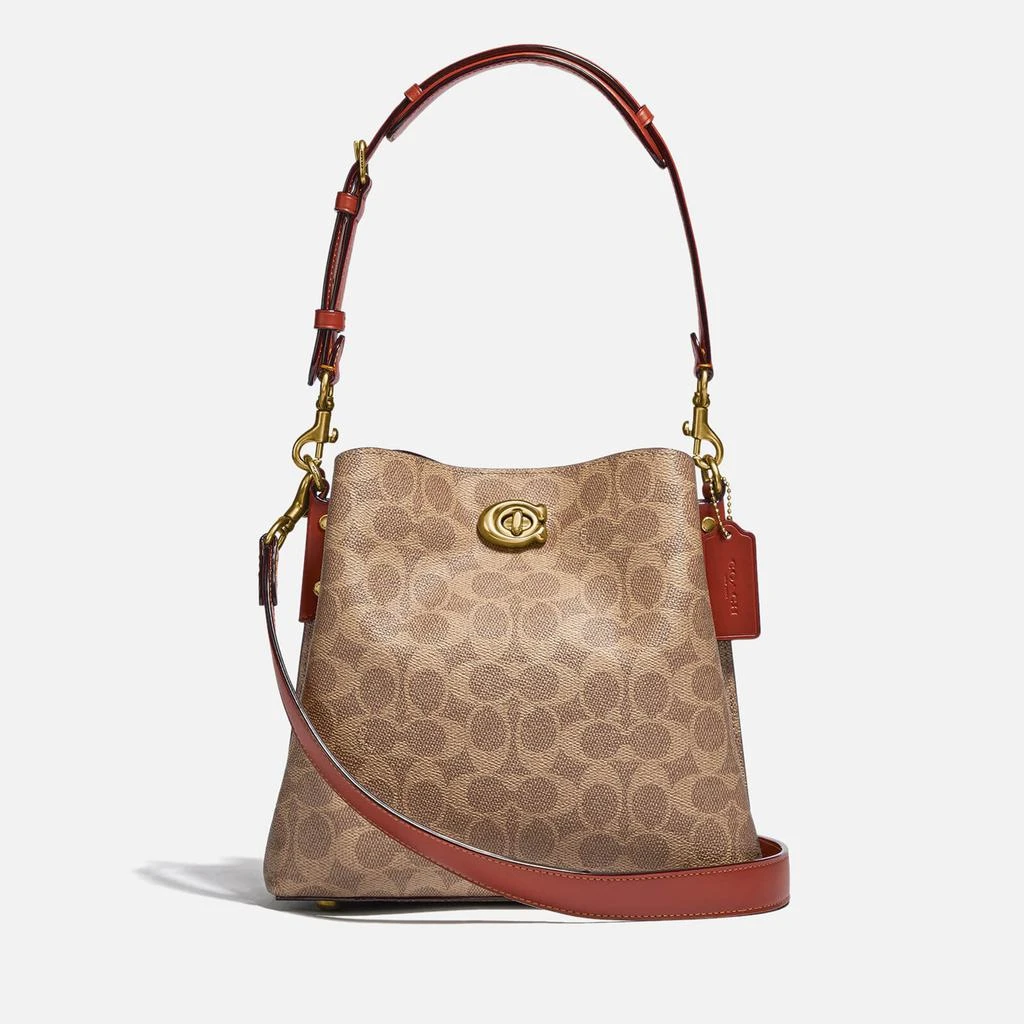 商品Coach|Coach Willow Signature Coated-Canvas Leather Bag,价格¥3444,第1张图片