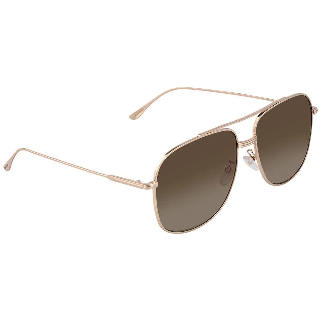 商品Tom Ford|Tom Ford Brown Pilot Unisex Sunglasses TF0806K 28D 62,价格¥1112,第1张图片
