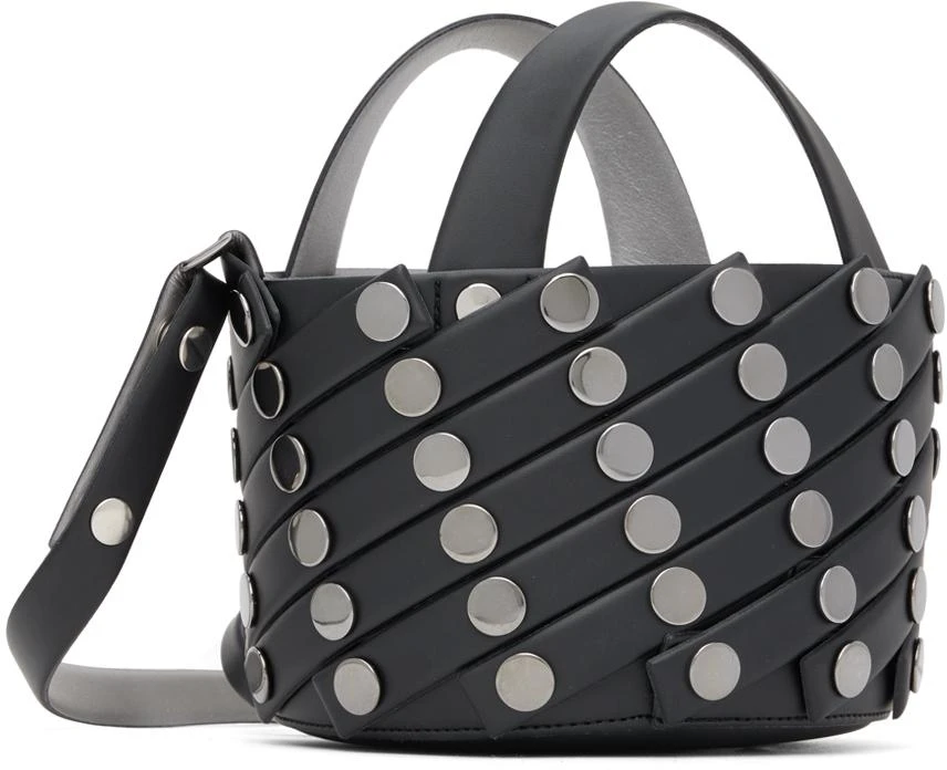 商品Issey Miyake|Black Sparkle Spiral Grid Bag,价格¥2781,第2张图片详细描述