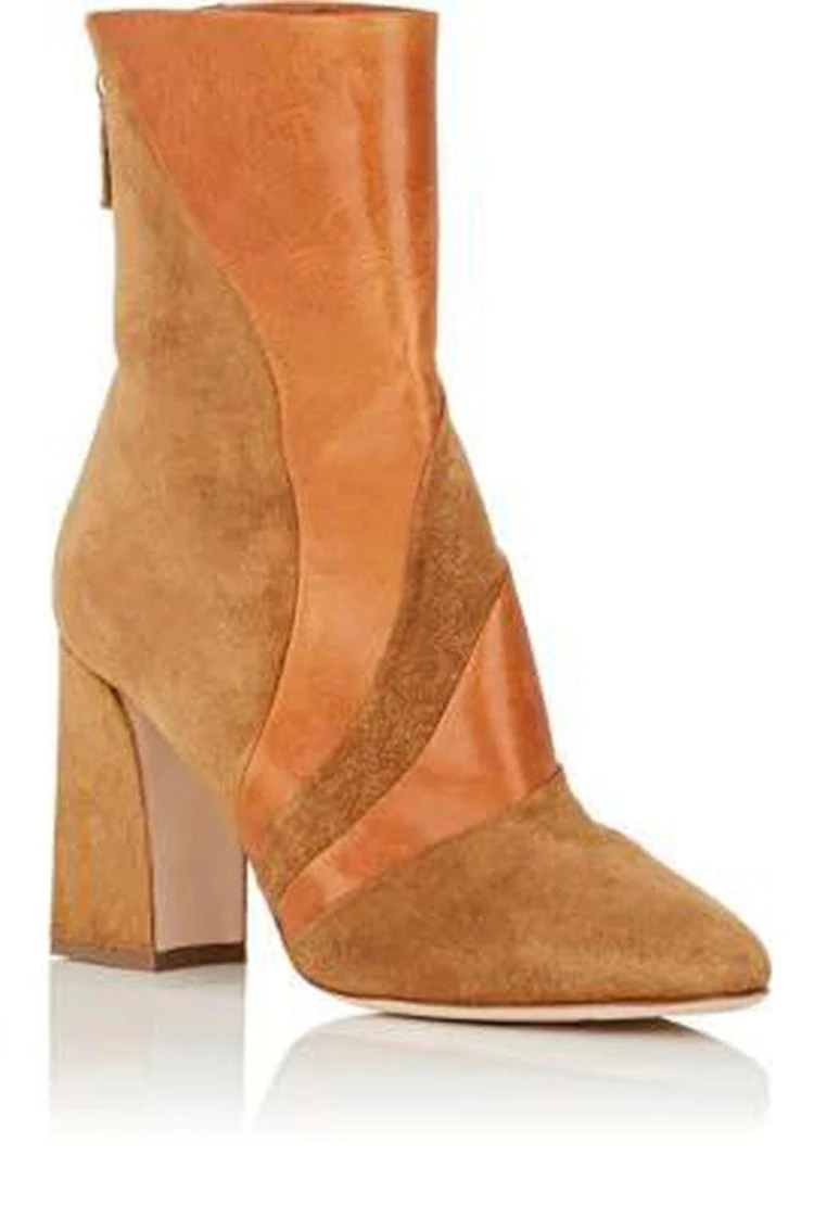 商品Zac Posen|Ines Leather & Suede Ankle Boots,价格¥2150,第2张图片详细描述