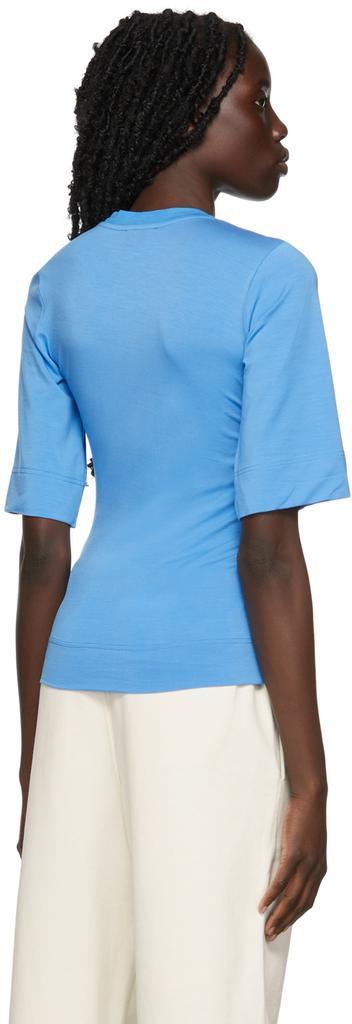 商品Ganni|Blue Ruched T-Shirt,价格¥290,第5张图片详细描述