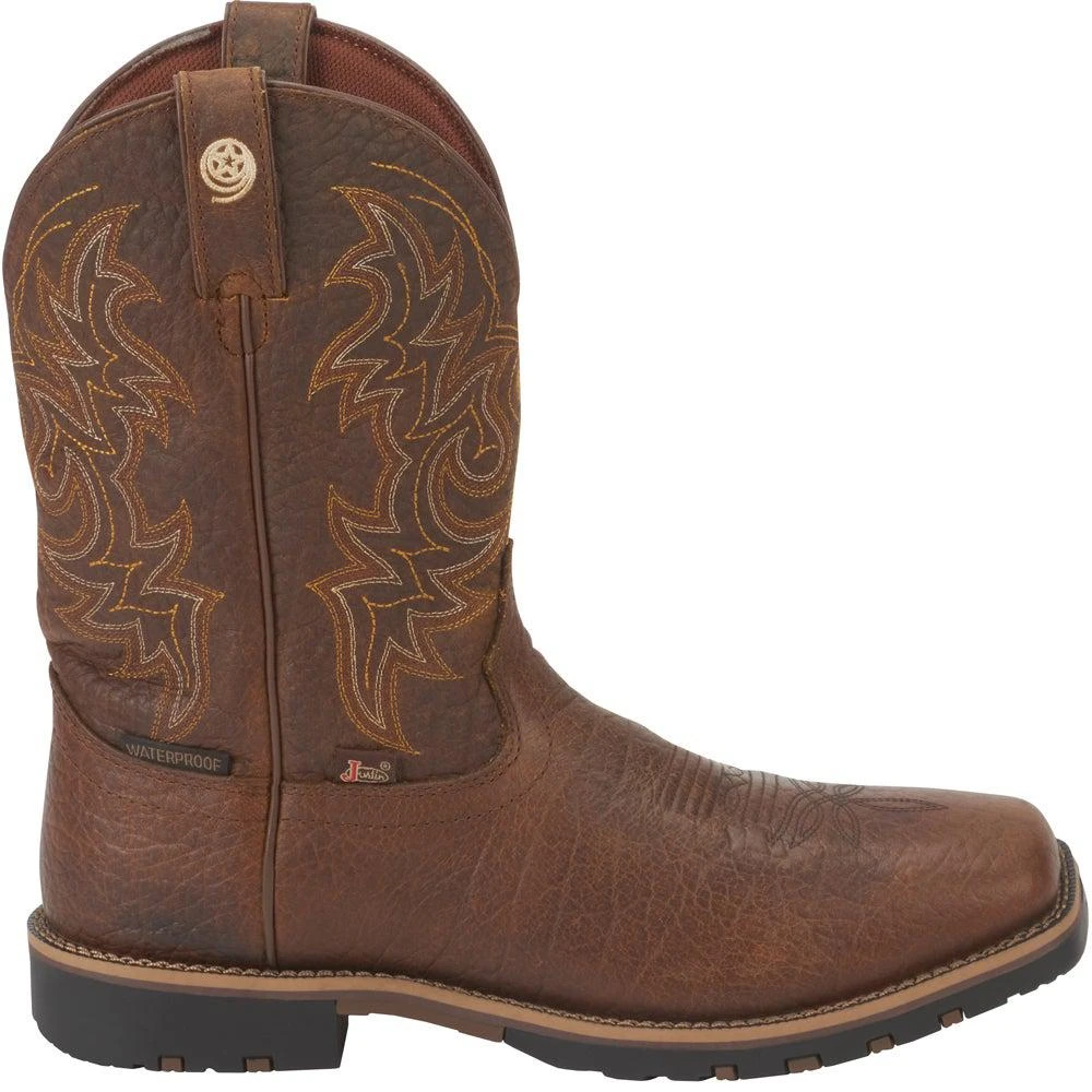 商品Justin Boots|Fireman Square Toe Cowboy Boots,价格¥1515,第1张图片详细描述