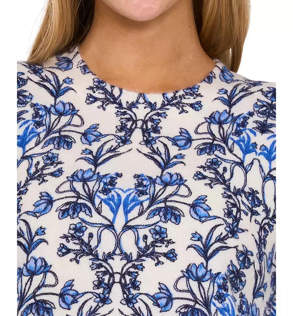 商品CeCe|Women's Short-Sleeve Printed Crewneck Sweater,价格¥264,第3张图片详细描述