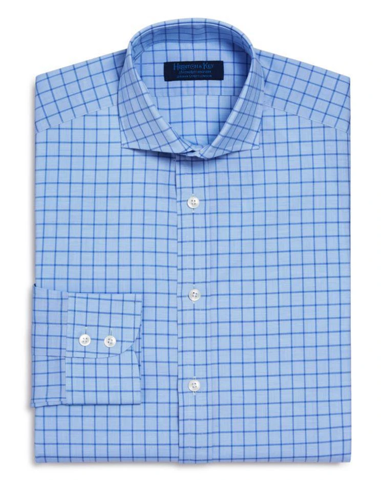 商品Hilditch & Key|Windowpane Check 修身衬衫,价格¥606,第1张图片