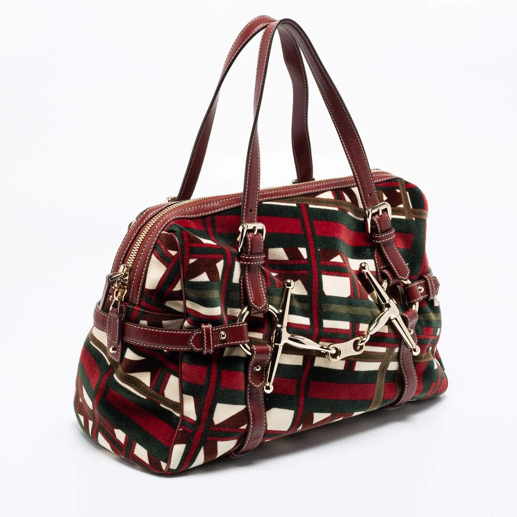 商品[二手商品] Gucci|Gucci Multicolor Velvet 85th Anniversary Medium Boston Bag,价格¥6458,第3张图片详细描述