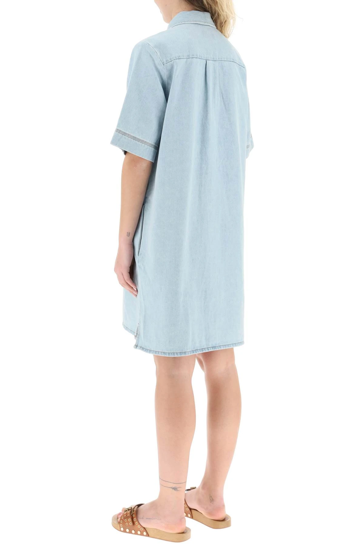 商品A.P.C.|A.P.C. 女士连衣裙 COGBGF35015AAF 浅蓝色,价格¥705,第4张图片详细描述