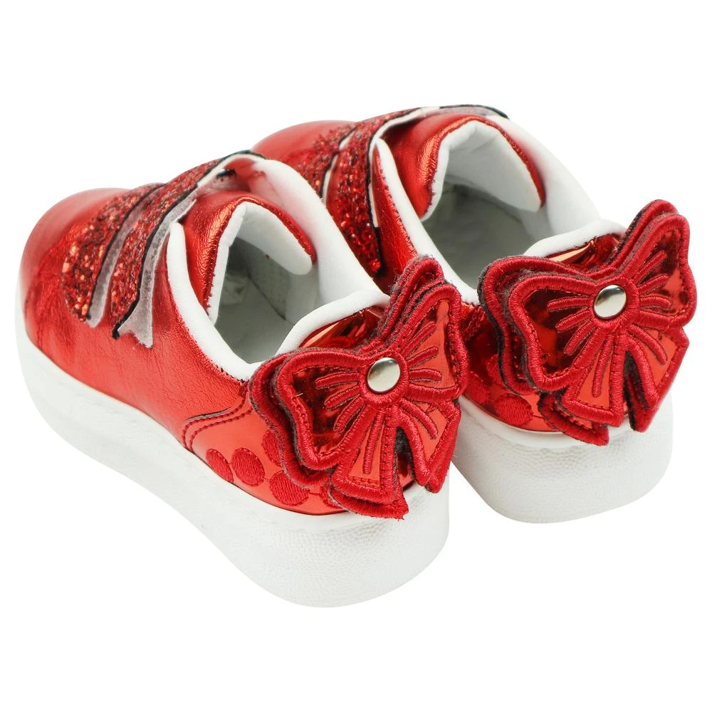 商品Caramelo Kids|Red Glitter Bow Trainers,价格¥697,第2张图片详细描述