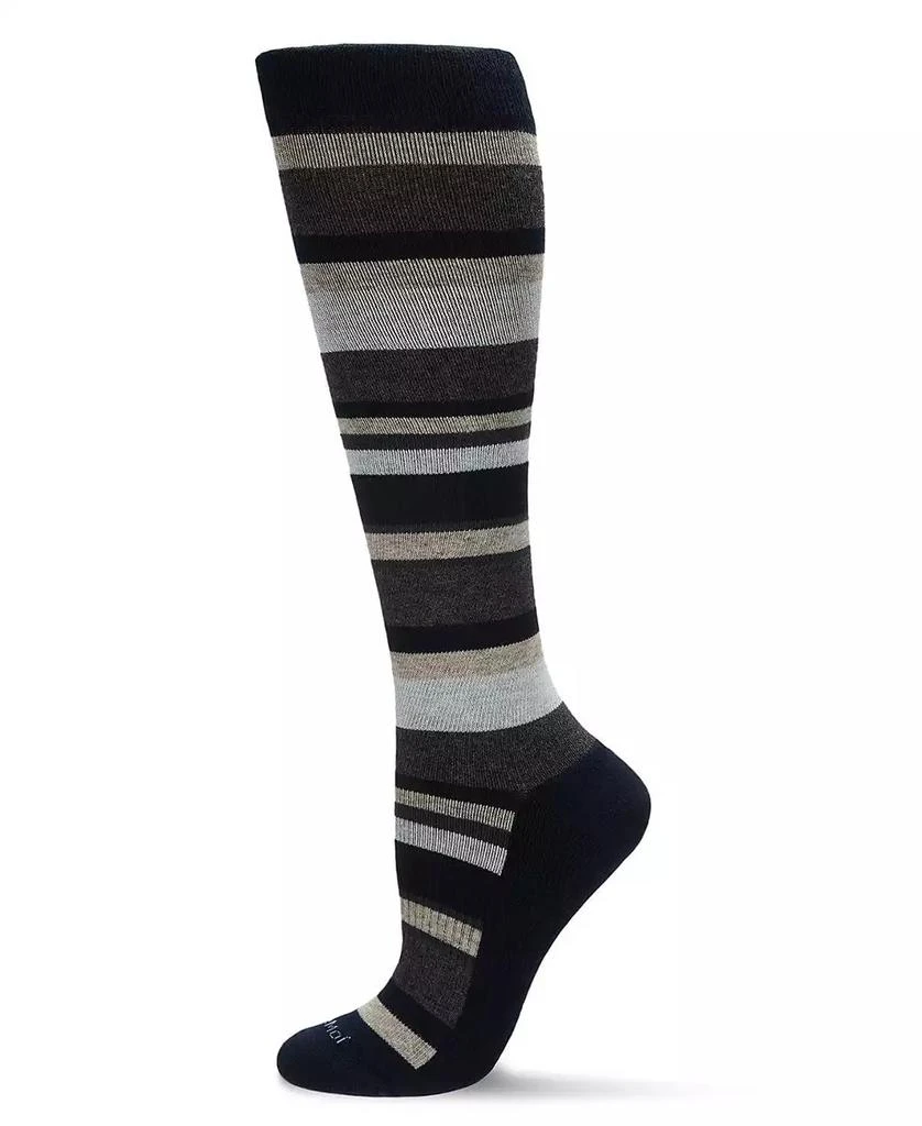 商品Memoi|Multi Striped Cotton Compression Socks,价格¥135,第1张图片