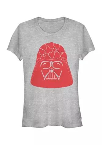 商品Star Wars|Wars Juniors  Vader Heart Helmet T Shirt,价格¥251,第1张图片
