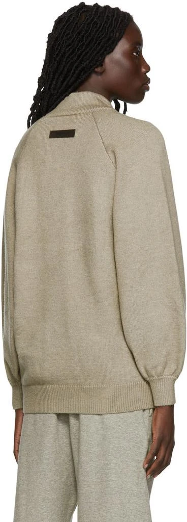 商品Essentials|Gray Knit Zip-Up Sweater,价格¥792,第3张图片详细描述
