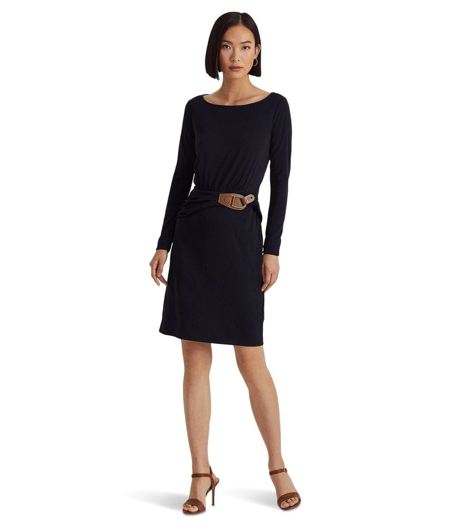 商品Ralph Lauren|Buckle-Trim Stretch Jersey Dress,价格¥1079,第4张图片详细描述