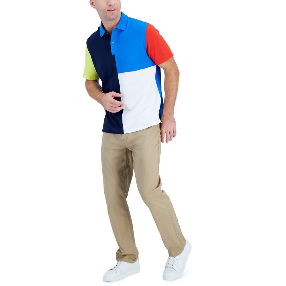 Men's Short-Sleeve Colorblocked Polo, Created for Macy's商品第3张图片规格展示