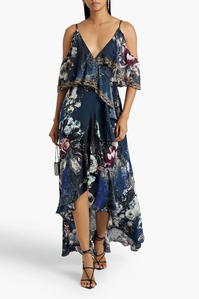 商品Camilla|Asymmetric embellished silk crepe de chine maxi wrap dress,价格¥2943,第2张图片详细描述