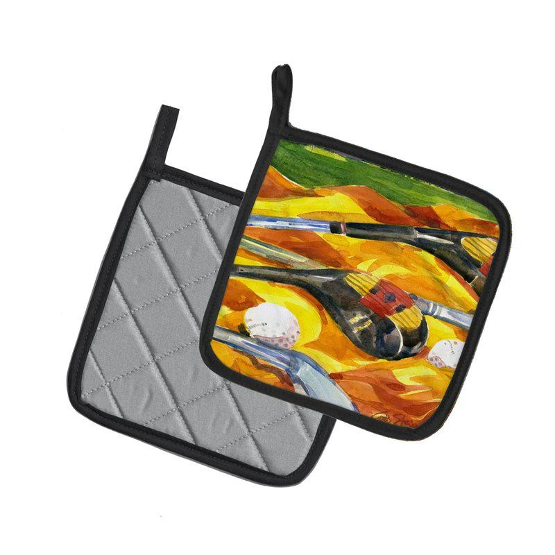 商品Caroline's Treasures|Golf Clubs Golfer Pair of Pot Holders,价格¥170,第2张图片详细描述
