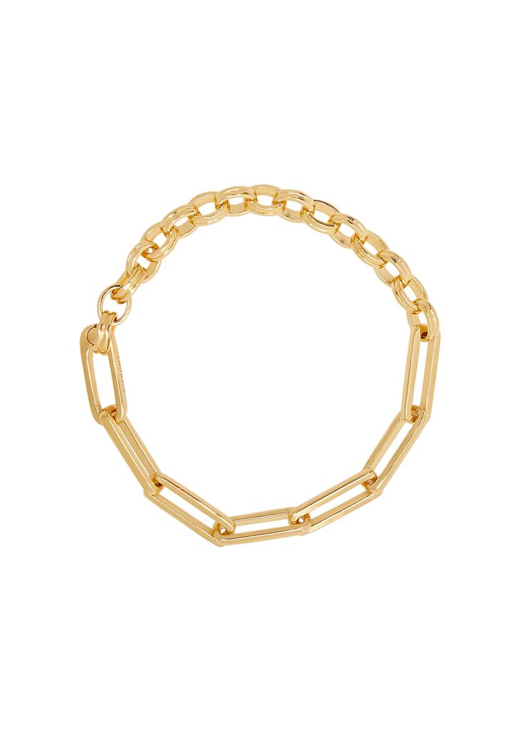 Deconstructed Axiom 18kt gold-plated chain bracelet商品第1张图片规格展示