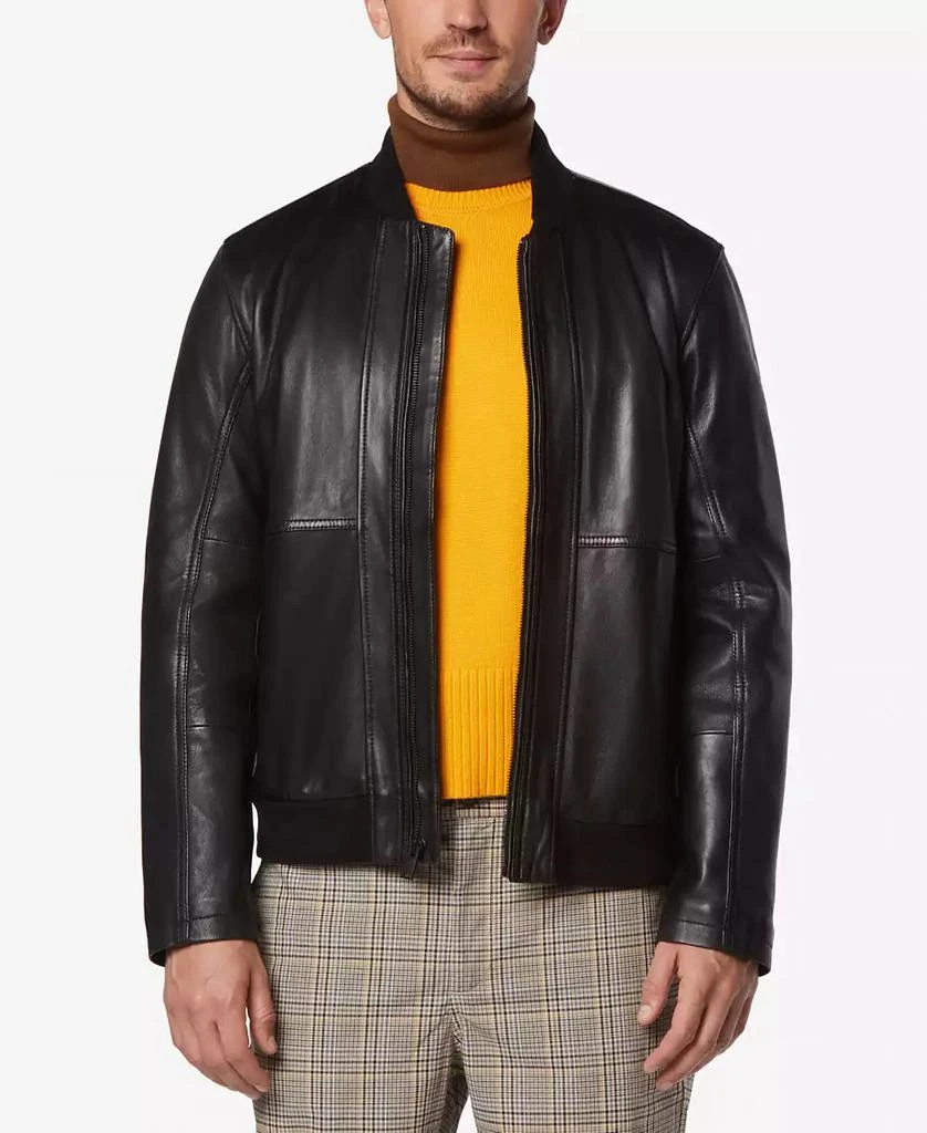 商品Marc New York by Andrew Marc|Men's MacNeil Smooth Leather Bomber Jacket,价格¥4796,第1张图片