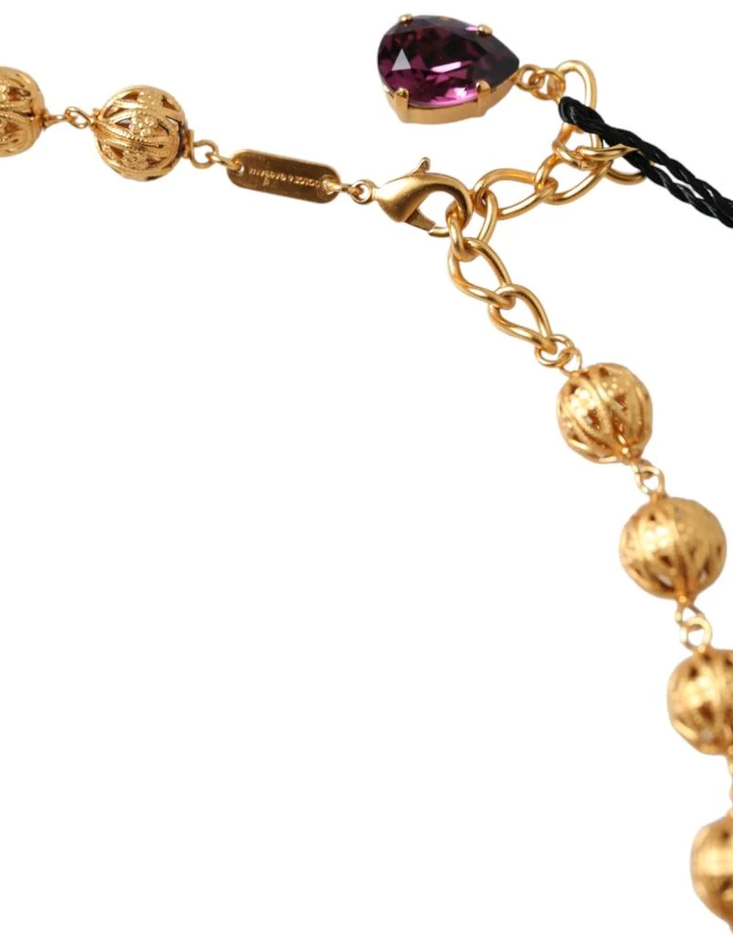 商品Dolce & Gabbana|Dolce & Gabbana  Brass Mix Fiori Flowers Crystal Chain Women's Necklace,价格¥6856,第5张图片详细描述